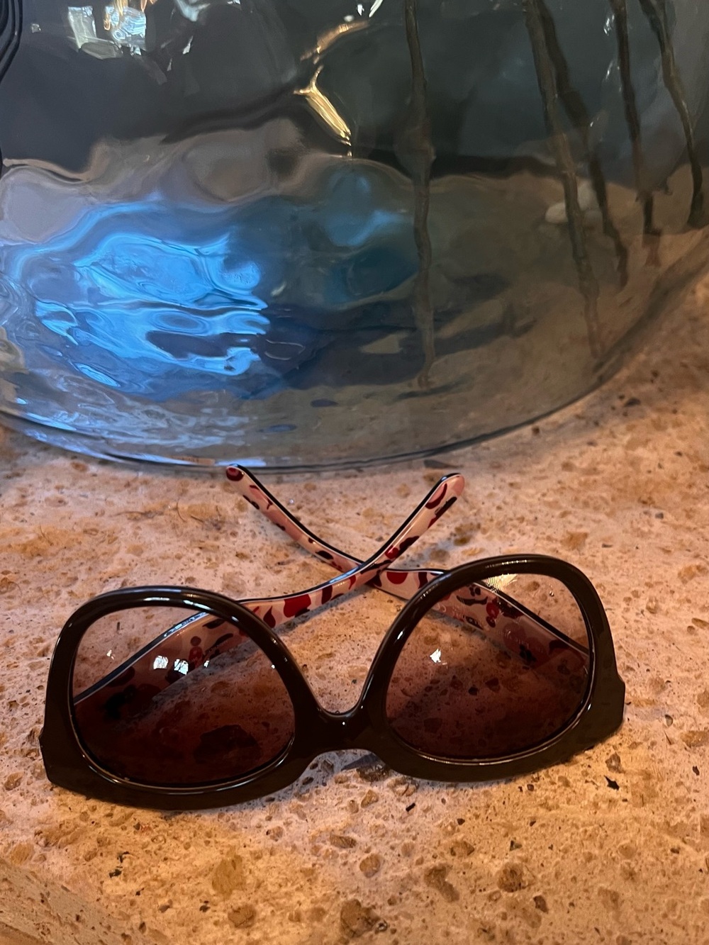 Kate Spade Women’s Brown Sunglasses with Floral Temples